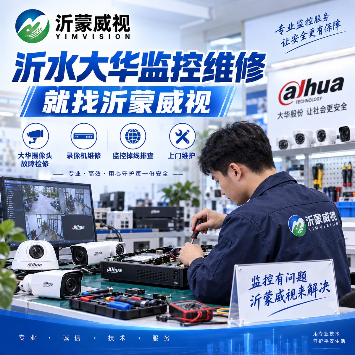 沂水大华监控维修