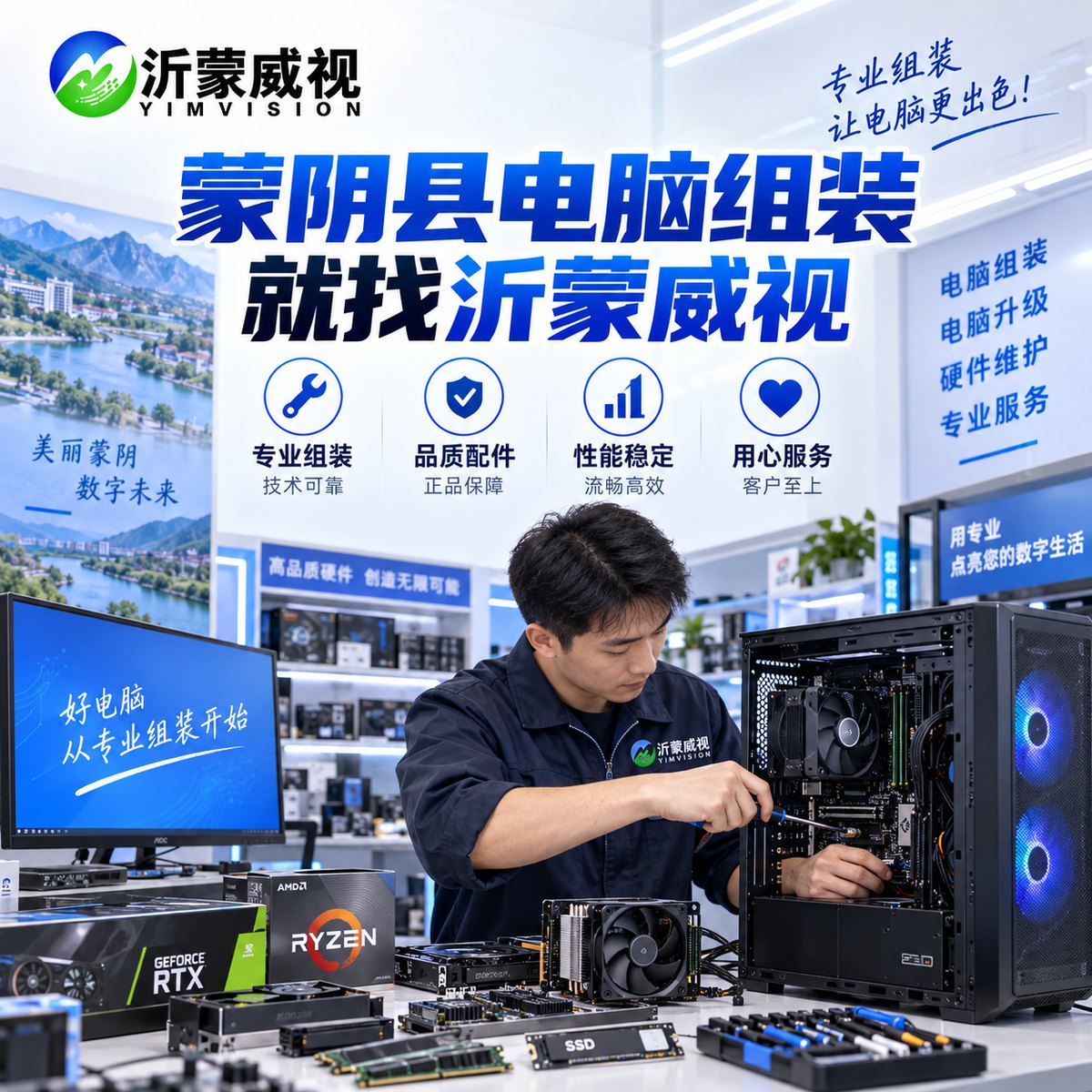 蒙阴电脑组装